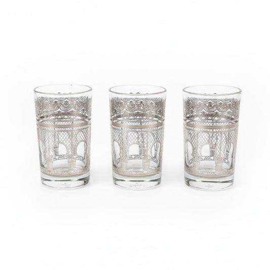 Alpha55 Set de 12 verres à thé 15 cl Portails argent