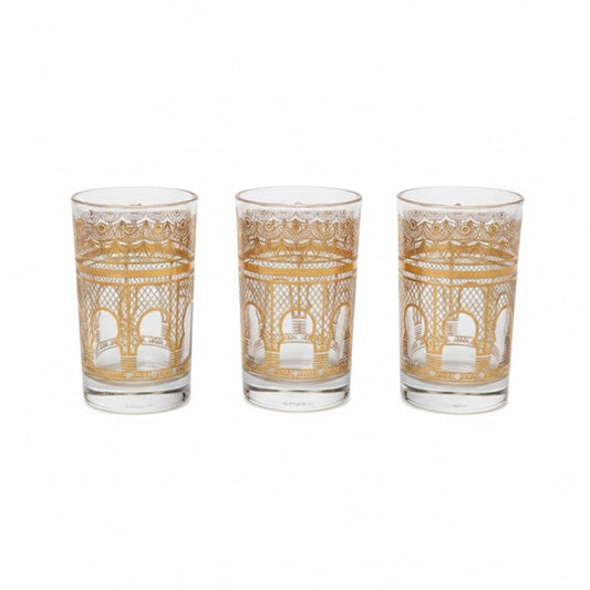 Alpha55 Set de 12 verres à thé 15 cl Portails doré