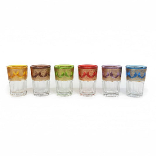 Alpha55 Set de 12 verres à thé 18 cl triangle doré