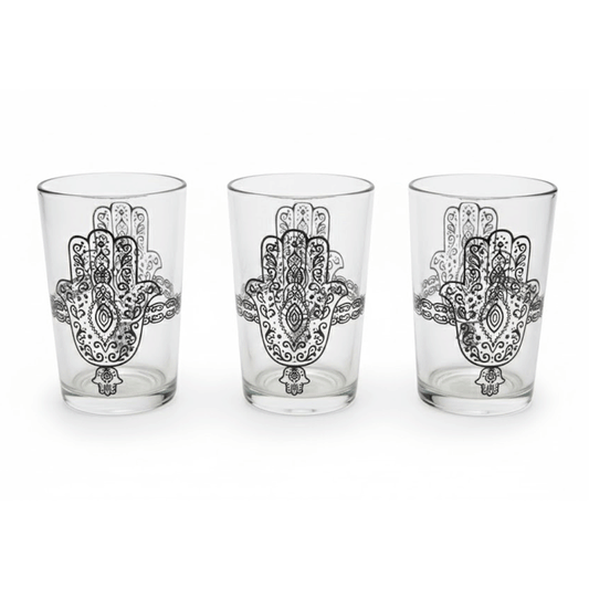 Alpha55 Set de 12 verres à thé 20 cl Khmissa argent