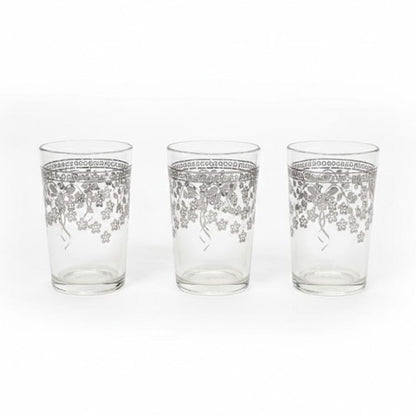 Alpha55 Set de 12 verres à thé 20 cl Printemps argent