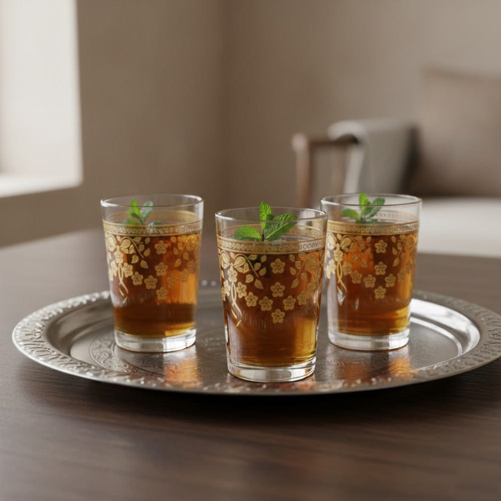 Alpha55 Set de 12 verres à thé 20 cl Printemps doré