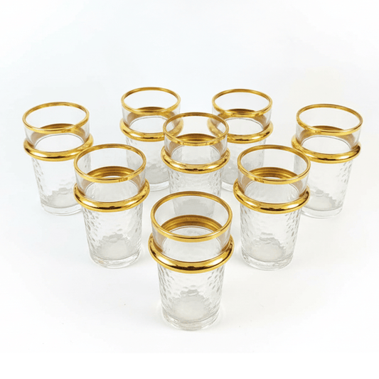 Alpha55 Set de 12 Verres à Thé Bou9 – Motif Craquelé