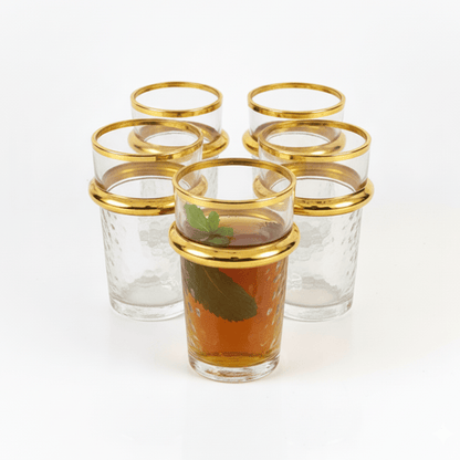 Alpha55 Set de 12 Verres à Thé Bou9 – Motif Craquelé