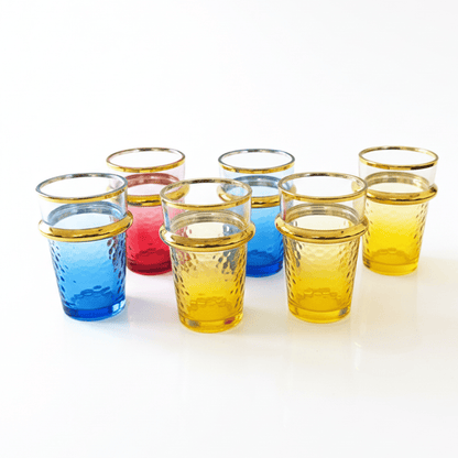 Alpha55 Set de 12 Verres à Thé Bou9 – Motif Craquelé Élégant