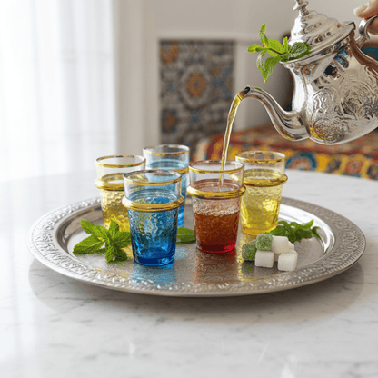 Alpha55 Set de 12 Verres à Thé Bou9 – Motif Craquelé Élégant