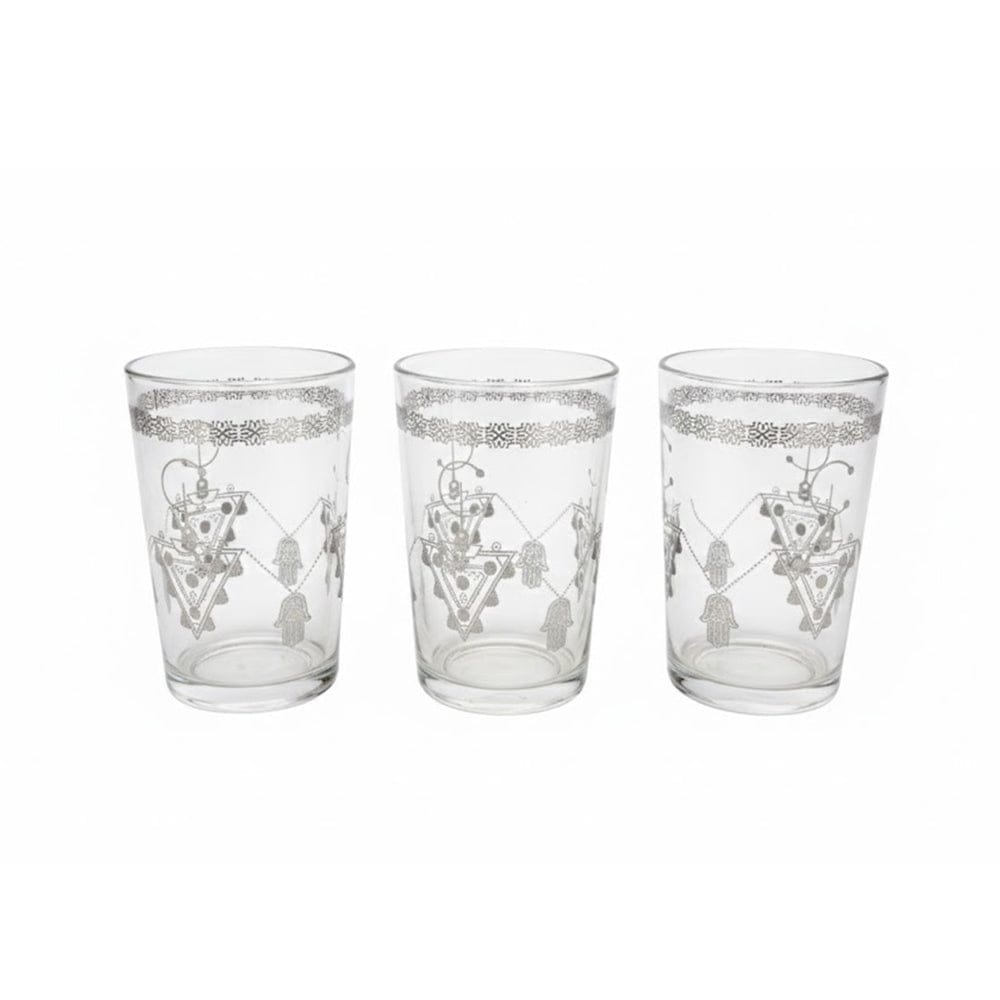 Alpha55 Set de 12 verres à thé Eco Cone 20cl pampilles argent
