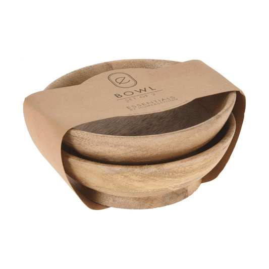 Alpha55 Set de 2 Bols en Bois – Naturels & Élégants