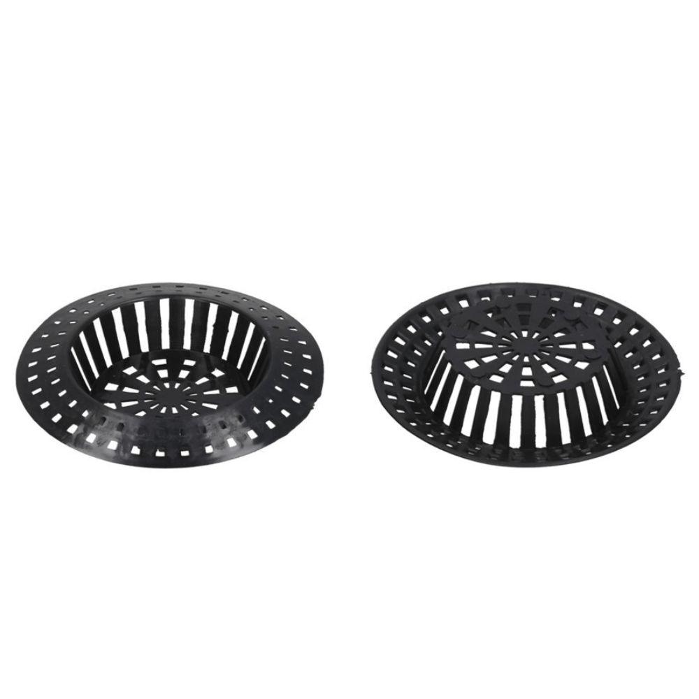 Alpha55 Set de 2 Filtres d'Évier en Plastique Noir – Anti-Déchets