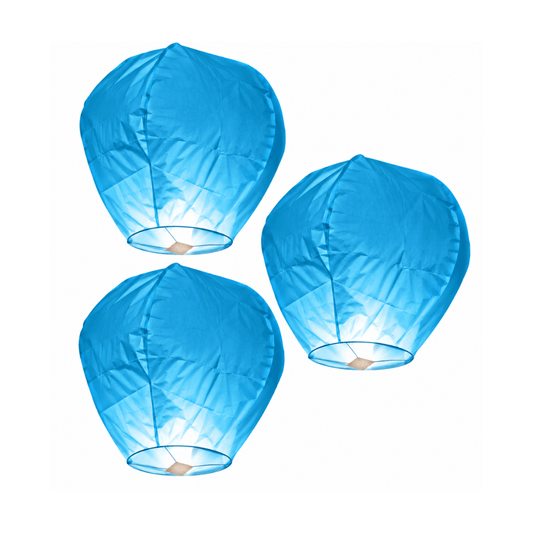 Alpha55 Set de 3 Lanternes Chinoises Bleues 95 cm