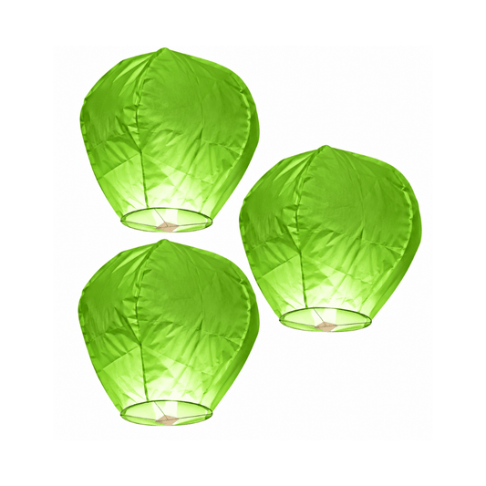 Alpha55 Set de 3 Lanternes Chinoises Vertes 95 cm