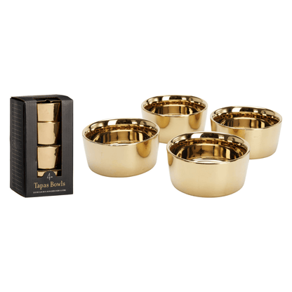 Alpha55 Set de 4 Coupelles Céramique Doré Ø8 cm
