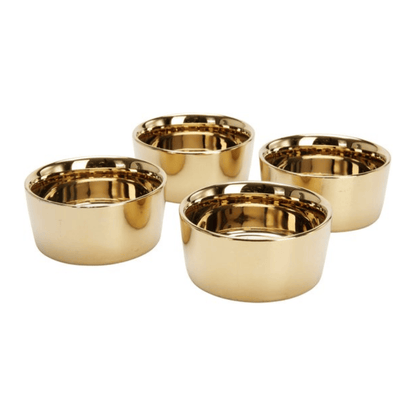 Alpha55 Set de 4 Coupelles Céramique Doré Ø8 cm