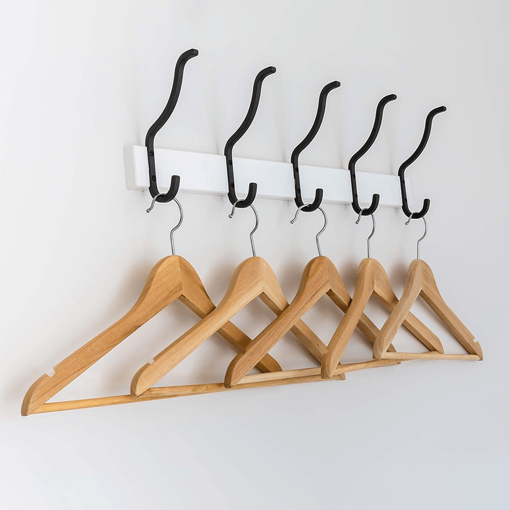 Alpha55 Set de 5 cintres en bois – Élégants & résistants