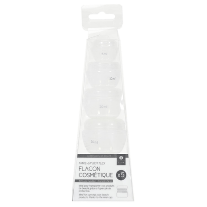 Alpha55 Set de 5 Flacons Maquillage – Accessoires de Voyage Pratiques