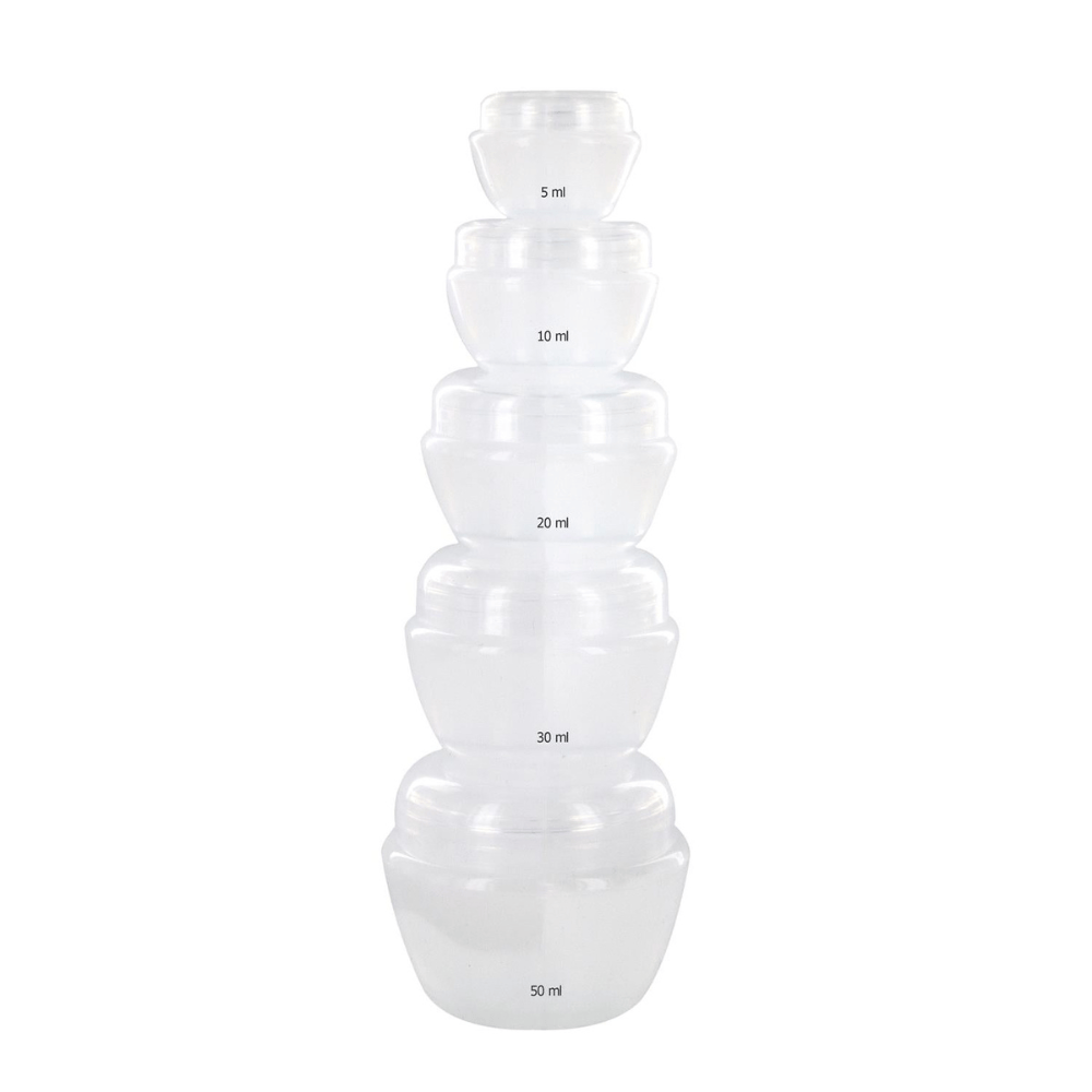 Alpha55 Set de 5 Flacons Maquillage – Accessoires de Voyage Pratiques