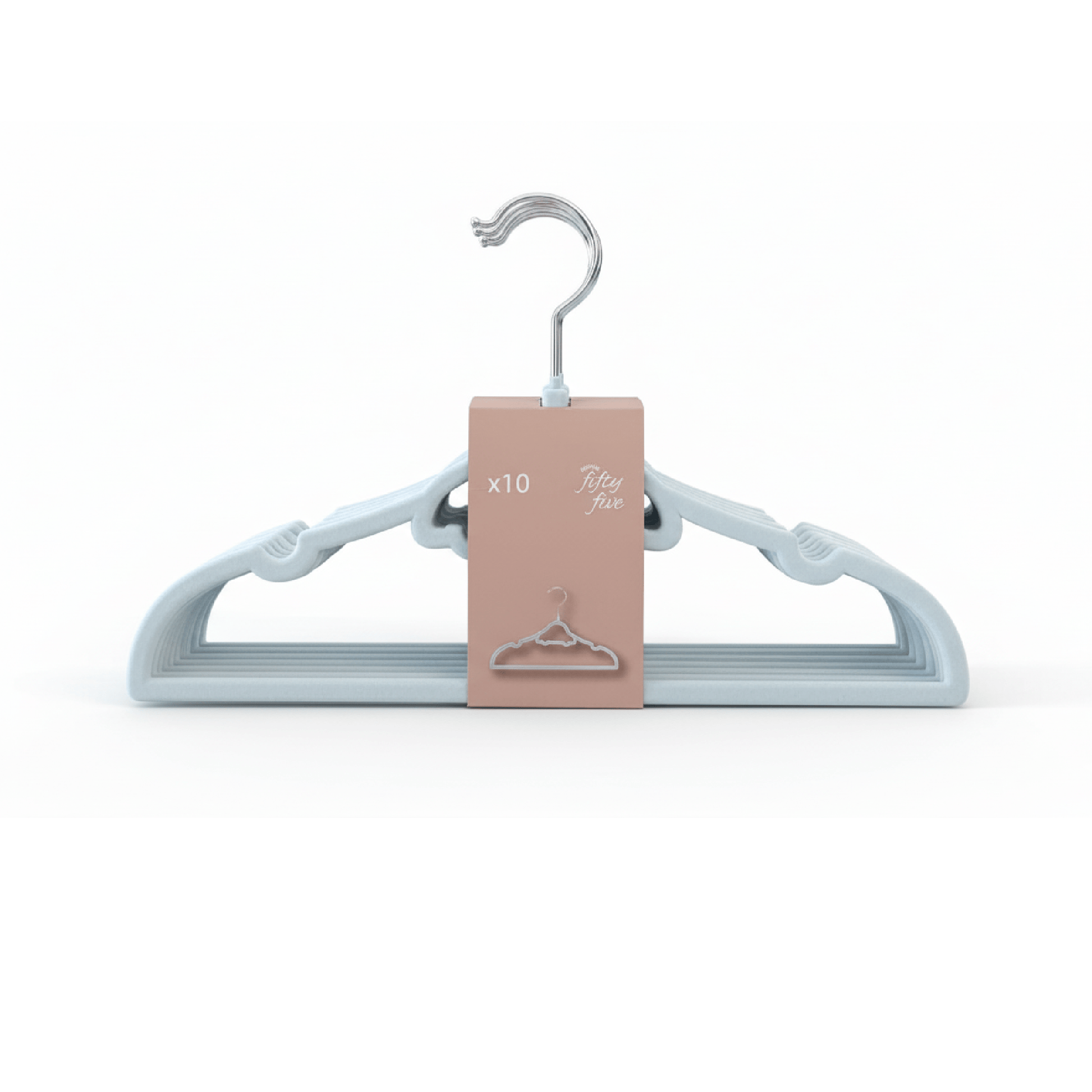 Alpha55 Set de 50 cintres en feutrine rose enfant – Antiglisse