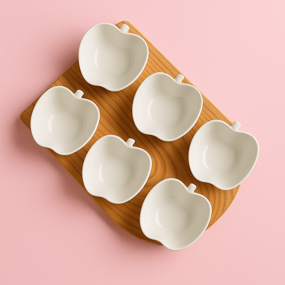 Alpha55 Set de 6 coupelles en porcelaine