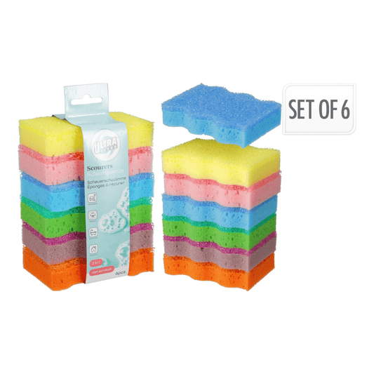Alpha55 Set de 6 Éponges à Récurer - Nettoyage Efficace