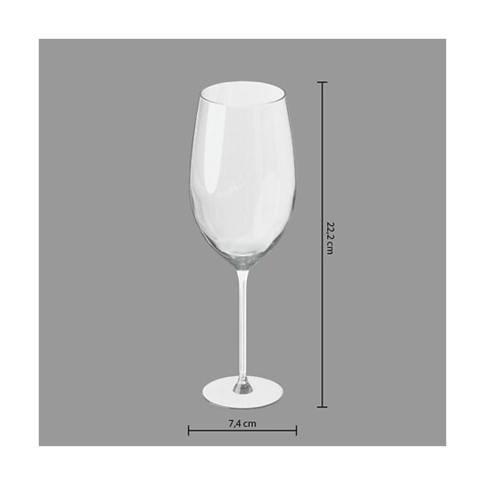 Alpha55 Set de 6 Verres à Pied Lina 41 cl en Verre