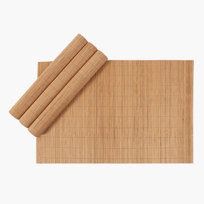 Alpha55 Set de Table Bambou Enroulable Foncé – Naturel & Pratique