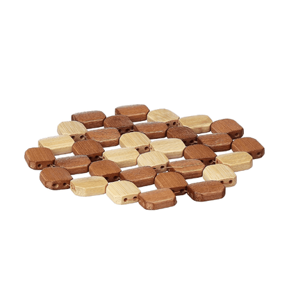 Alpha55 Set de Table Bambou Octogonaux 20 cm – Naturel