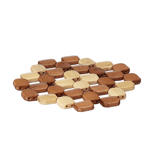 Alpha55 Set de Table Bambou Octogonaux 20 cm – Naturel