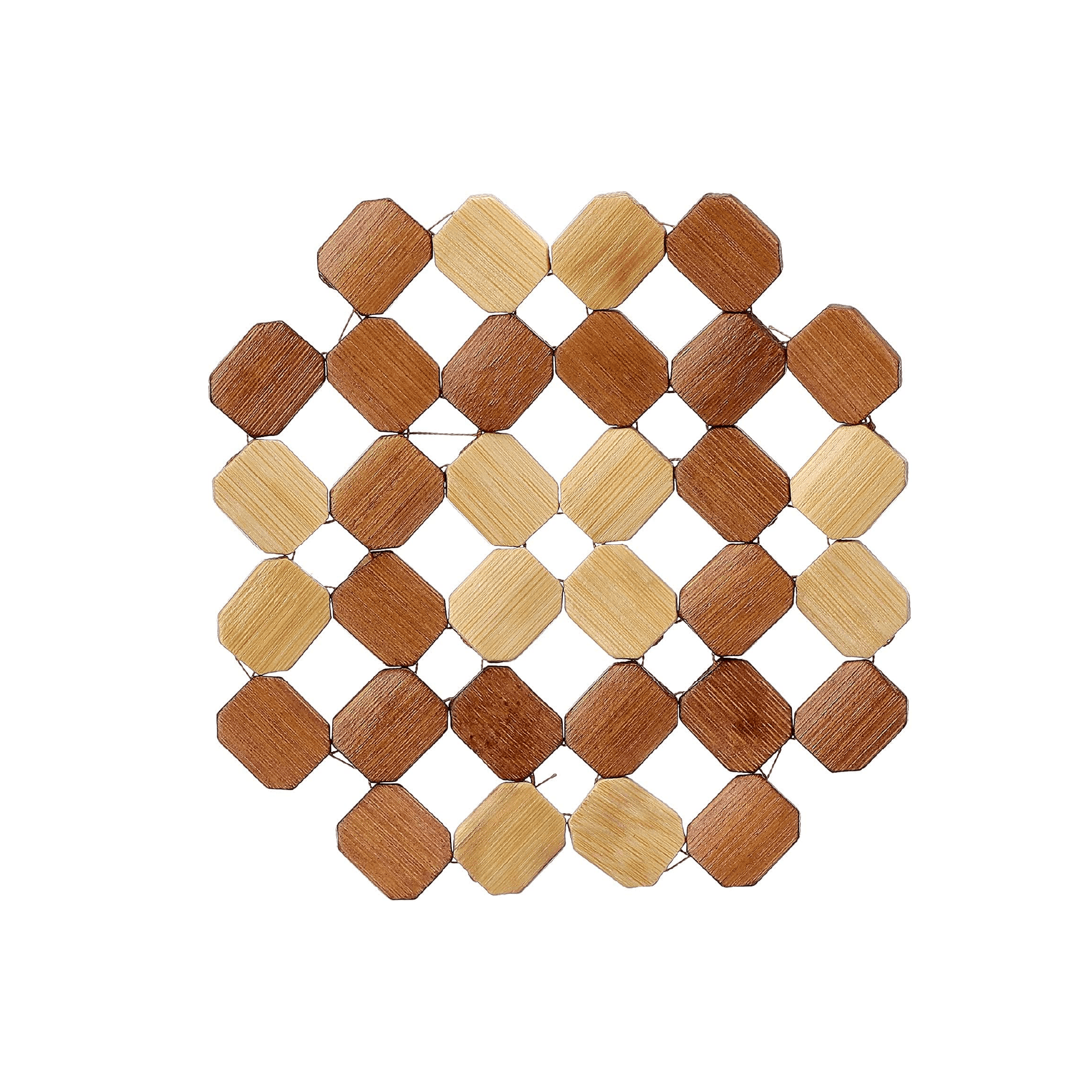 Alpha55 Set de Table Bambou Octogonaux 20 cm – Naturel