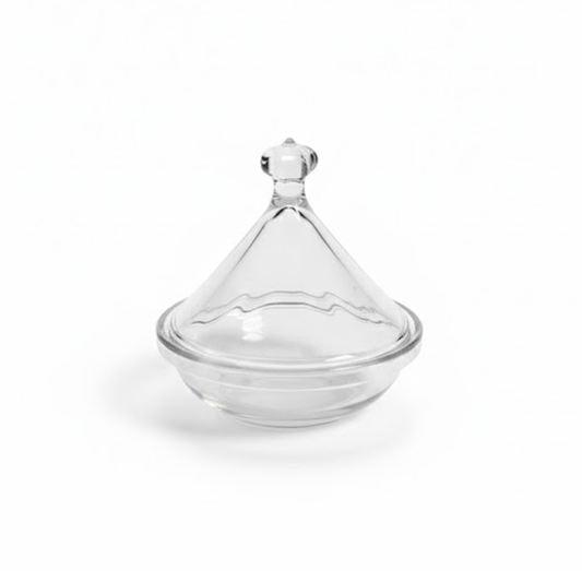 Alpha55 Tajine Mini en Verre Lisse – Transparent & Décoratif