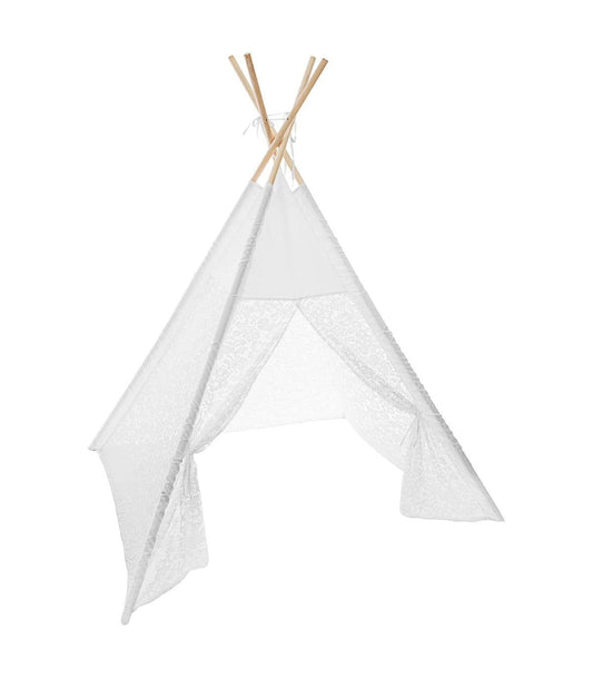 alpha55 Tipi pour enfant en dentelle bohème 120x160 blanc