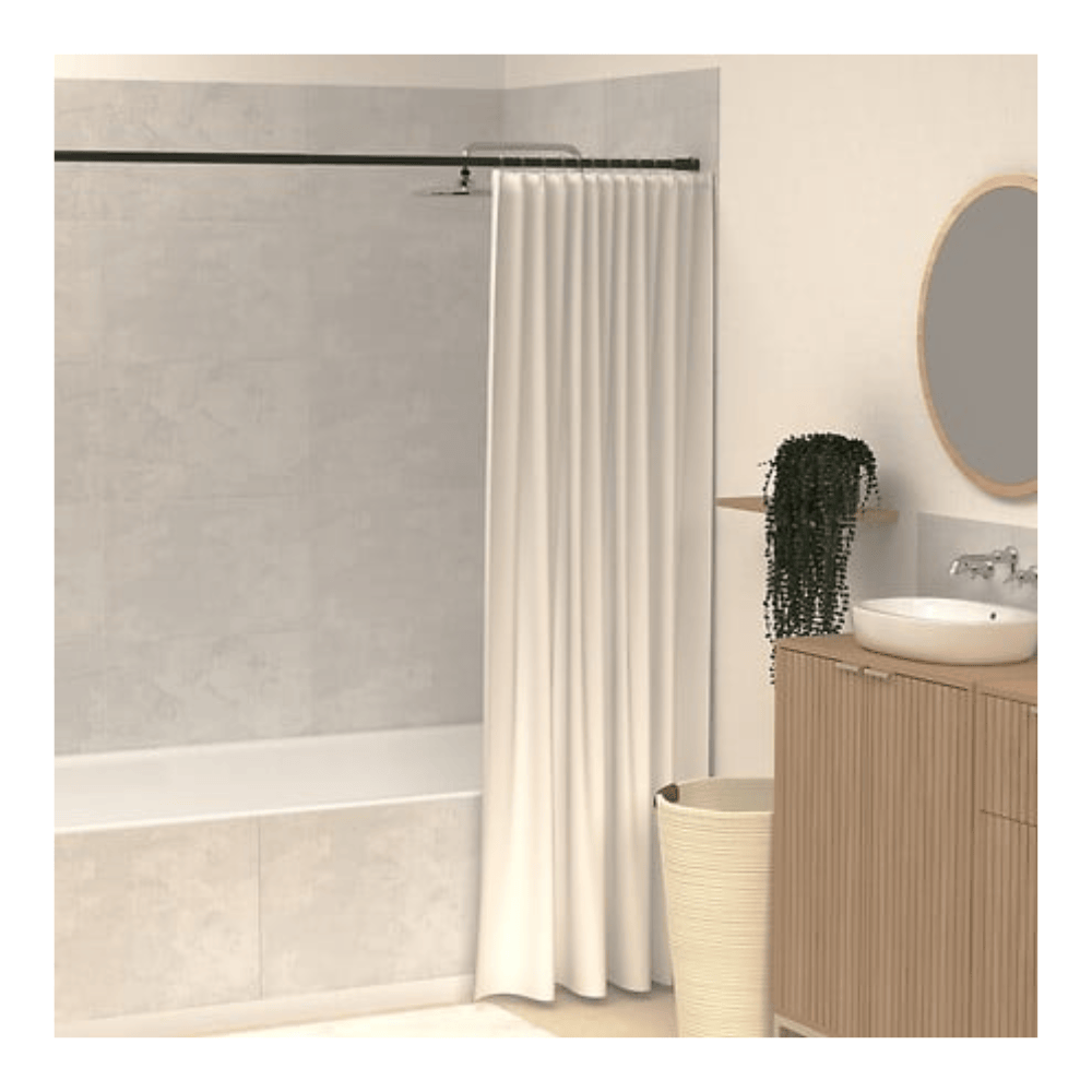 Alpha55 Tringle de Douche Extensible 110 à 200 cm Noire