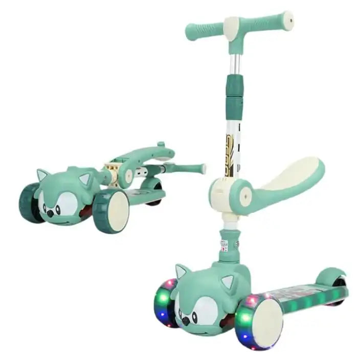Alpha55 Trottinette 3 roues Sonic avec siège bébé