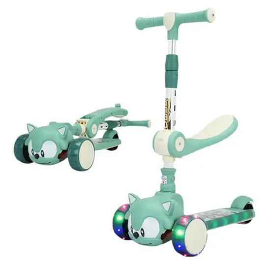 Alpha55 Trottinette 3 roues Sonic avec siège bébé