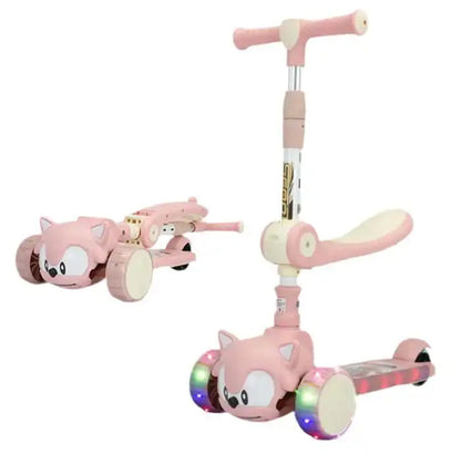 Alpha55 Trottinette 3 roues Sonic avec siège bébé
