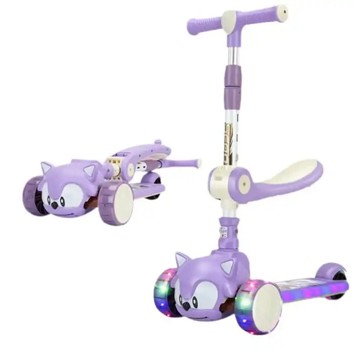 Alpha55 Trottinette 3 roues Sonic avec siège bébé
