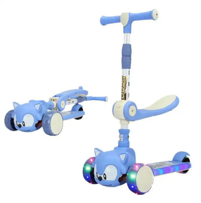Alpha55 Trottinette 3 roues Sonic avec siège bébé
