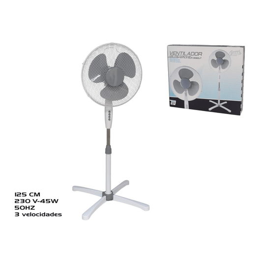 Alpha55 Ventilateur sur pied plastique léger réglable