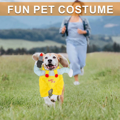Déguisement Poupée Jaune avec Couteau pour Chien et Chat – Halloween