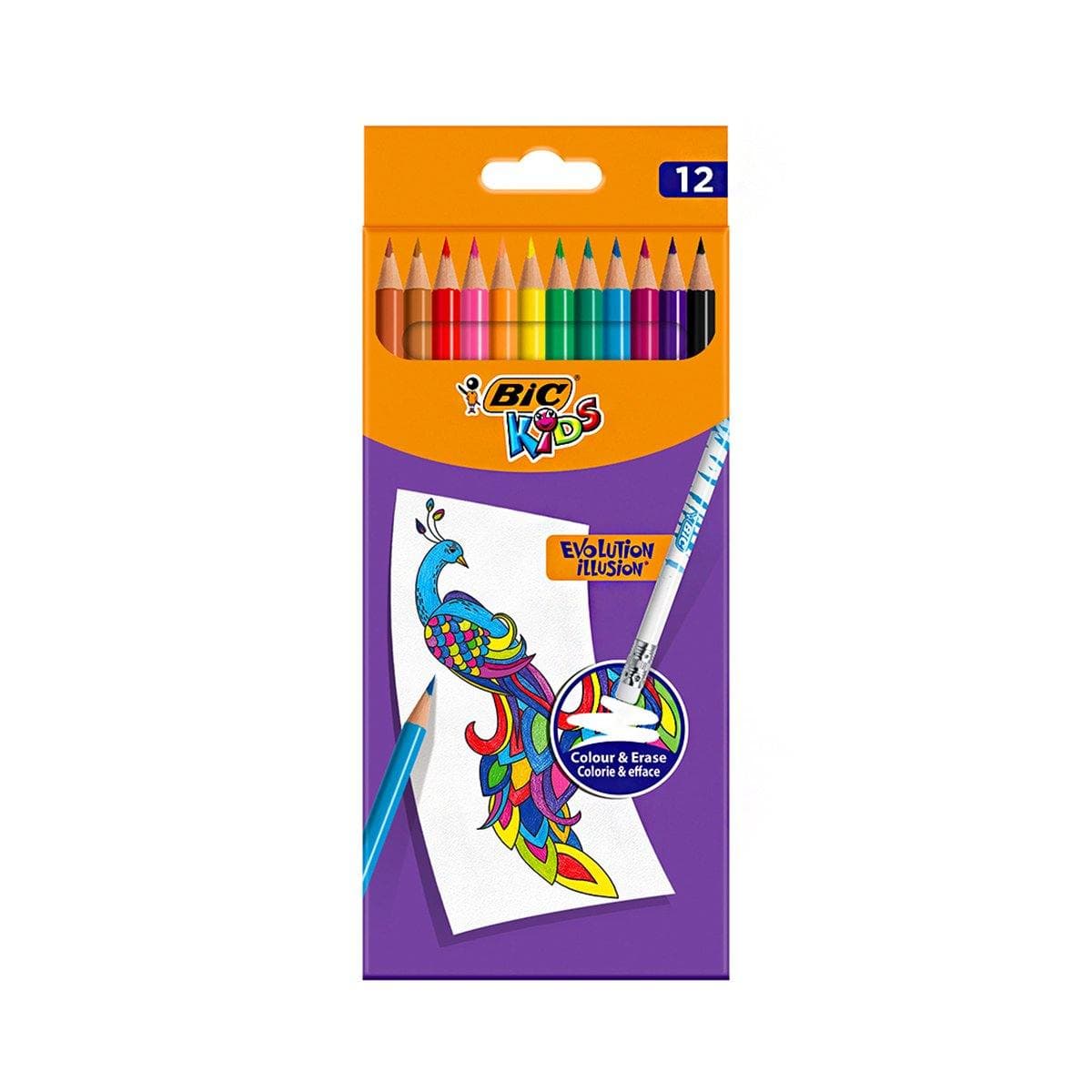 Boîte de 24 crayons de couleur Evolution Stripes BIC