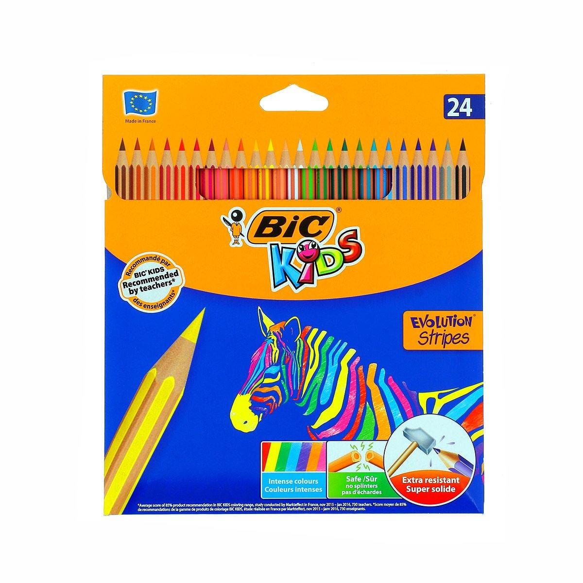 Crayons de couleur assortis Bic Kids - x12