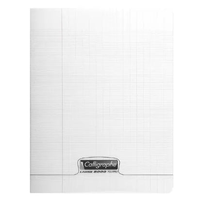 CALLIGRAPHE Blanc Cahier Piqué 8000 Polypro 140P Grands Carreaux
