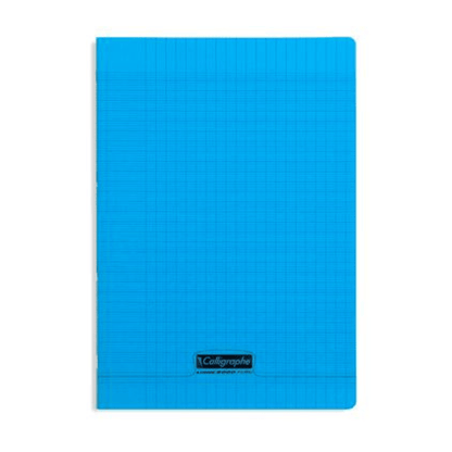 CALLIGRAPHE Bleu Cahier Piqué 8000 Polypro 140P Grands Carreaux