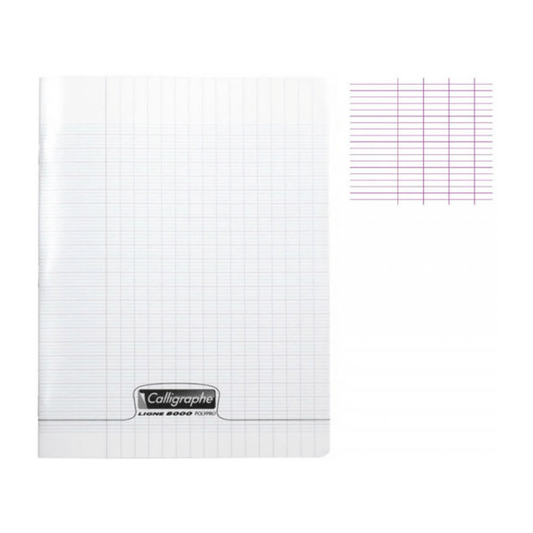 Cahier Calligraphe 8000 PP 17×22 48 Pages Seyès — Alpha 55 Maroc