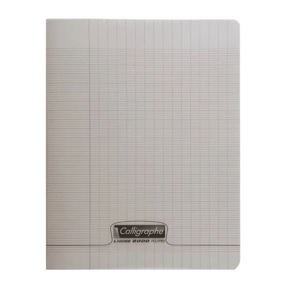 CALLIGRAPHE Gris Cahier PP Séyès 17x22 96P 90g
