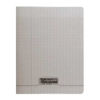 CALLIGRAPHE Gris Cahier PP Séyès 17x22 96P 90g