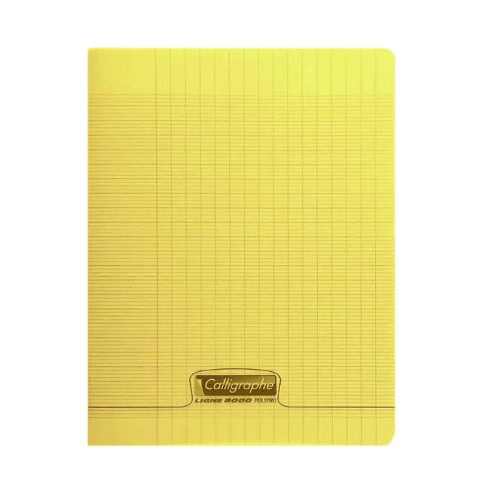 CALLIGRAPHE Jaune Cahier Piqué 8000 Polypro 140P Grands Carreaux