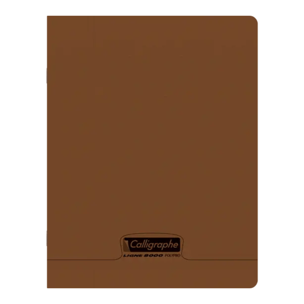 CALLIGRAPHE Marron Cahier PP Séyès 17x22 96P 90g
