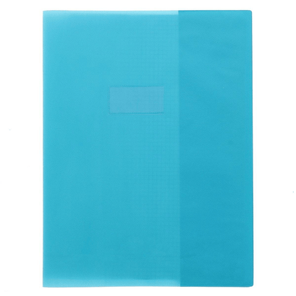 CALLIGRAPHE Protège-Cahier Grain Cuir Bleu Clair 22/100