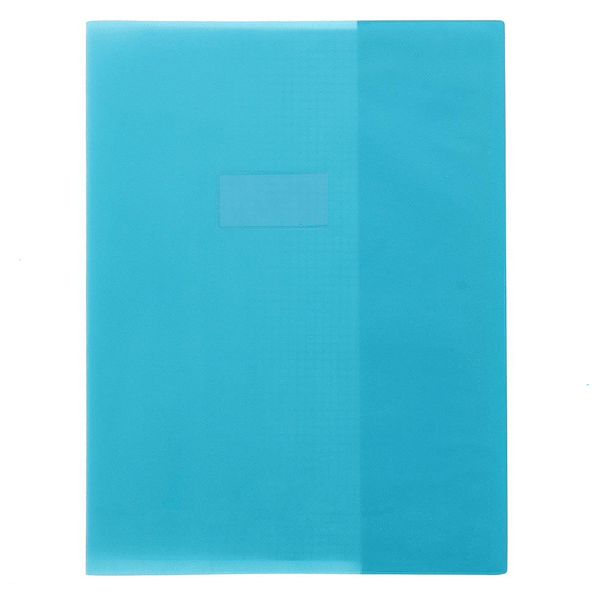 Protège-Cahier Grain Cuir Bleu Clair 22/100 — Alpha 55 Maroc