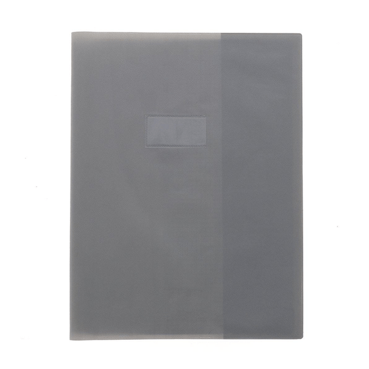 Protège-Cahier Grain Cuir Gris A4 20/100 — Alpha 55 Maroc